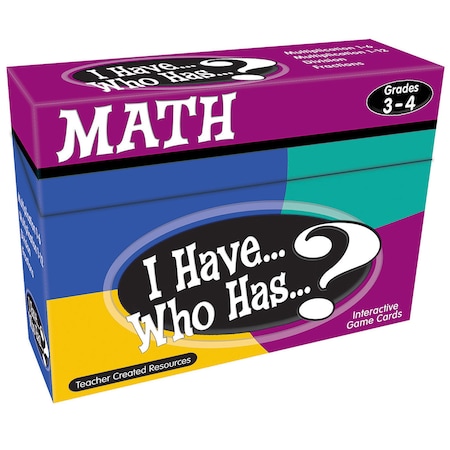Teacher Created Resources I Have, Who Has Math Game, Grade 3-4 TCR7819
